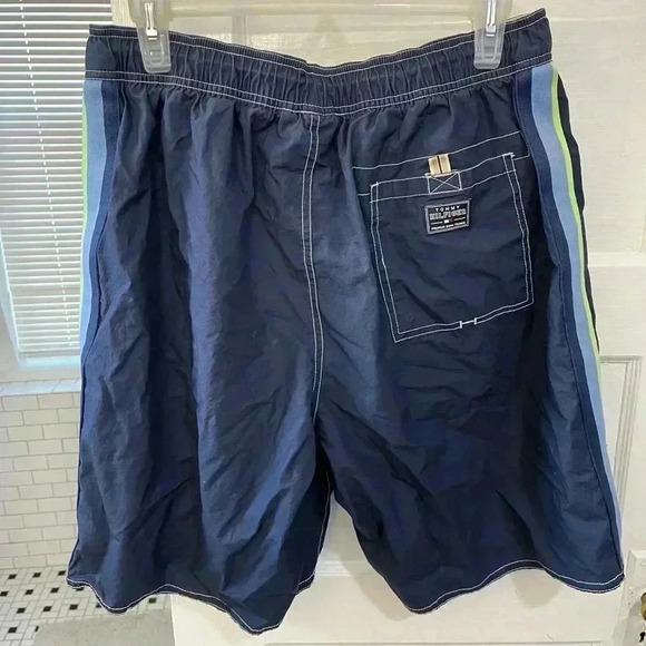 Tommy Hilfiger vintage navy blue long inseam board‎ short swim trunks - Picture 8 of 9
